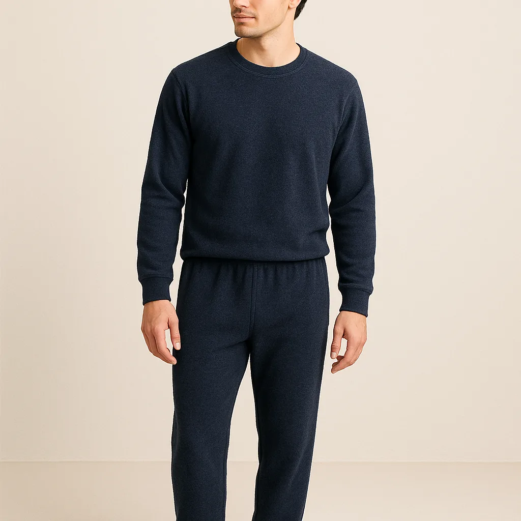 Pijamas hombre invierno algodón 2 piezas calentito pijamas hombre otoño algodón (ilustración orientativa)