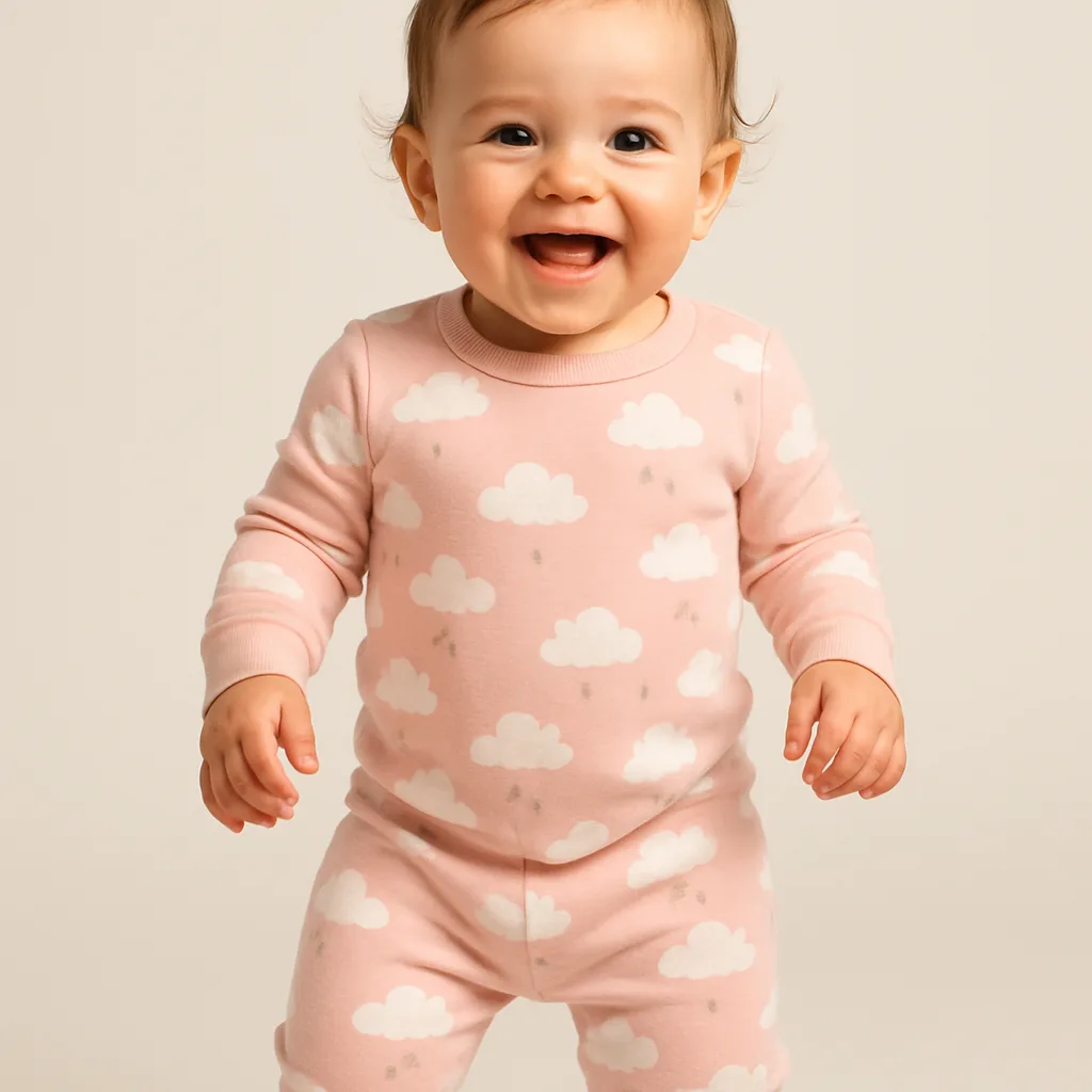Ropa bebe otoño invierno infantil recién nacido niño casual nube impresión camisas de manga larga pijama moda tops (ilustración orientativa)