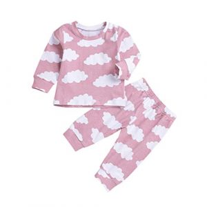 Ropa bebe otoño invierno infantil recién nacido niño casual nube impresión camisas de manga larga pijama moda tops