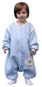 Saco de dormir para bebés con pies mono entero pijama de algodón suave para invierno otoño